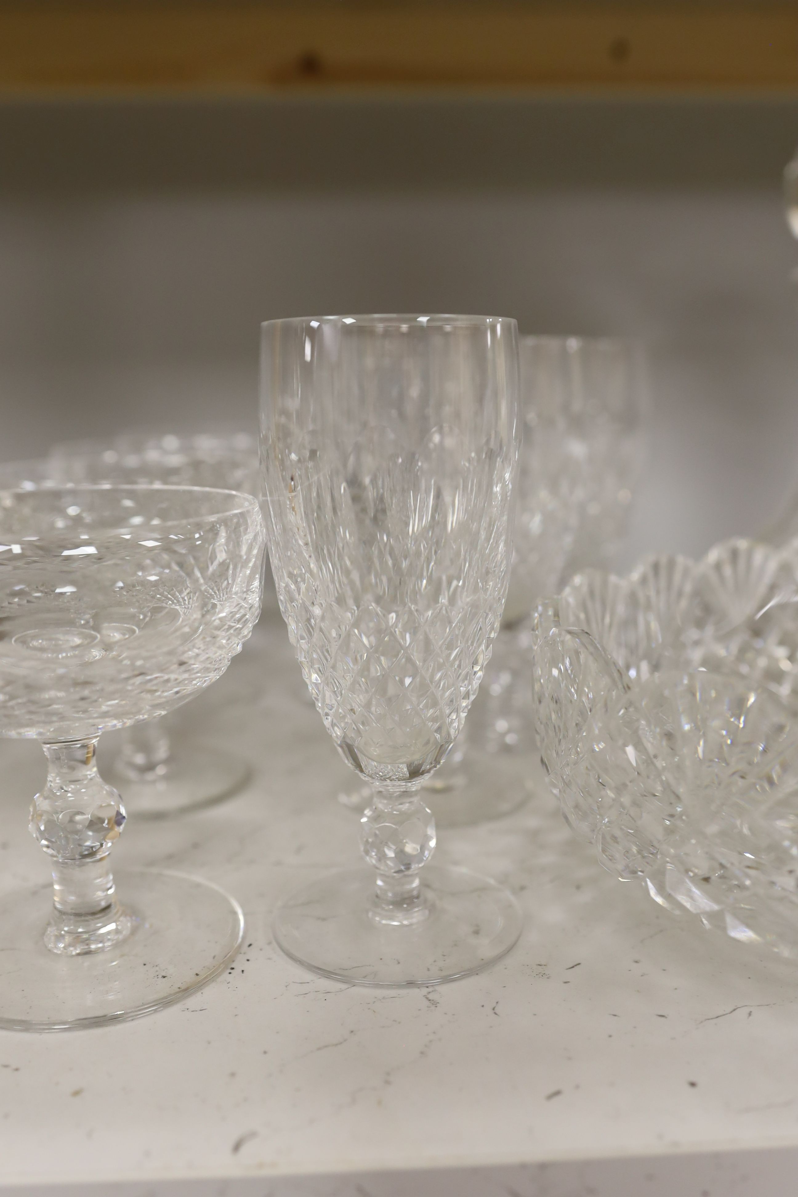 A quantity of Waterford Crystal Colleen pattern drinking glasses etc.